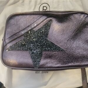 Golden Goose Purple and Black Crossbody Bag with Star Design